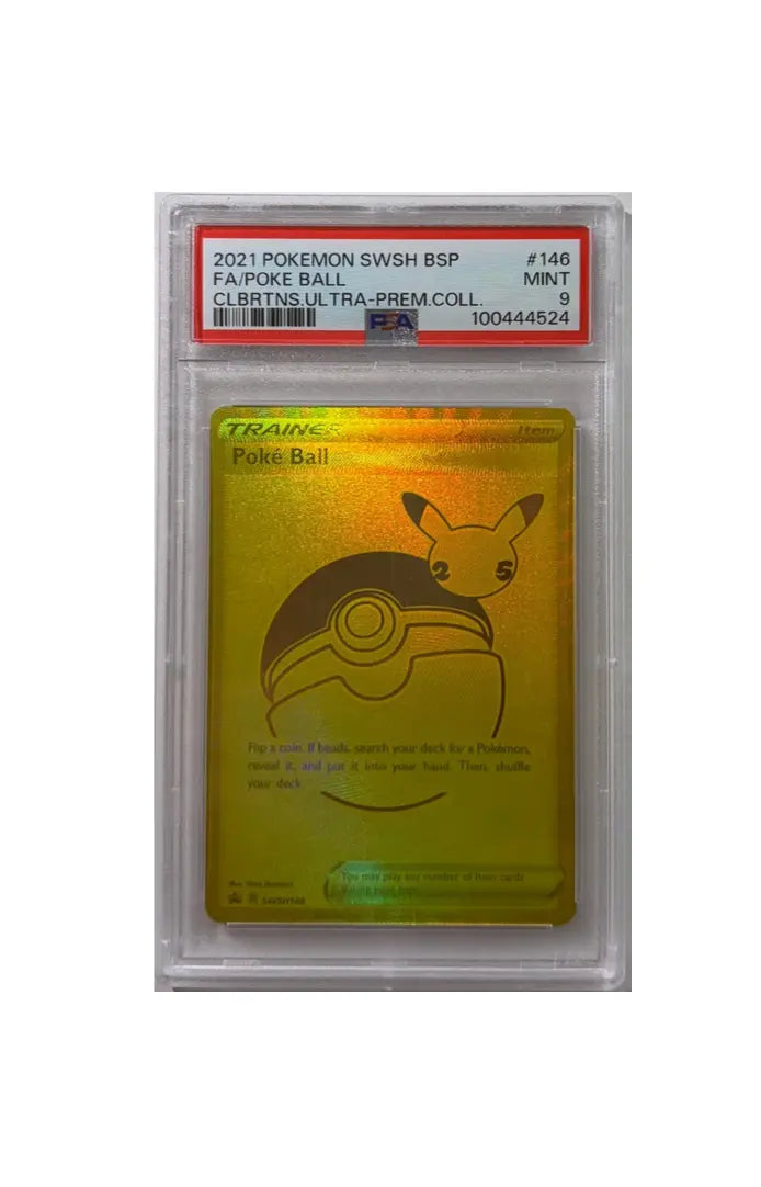 Poke Ball Gold PSA 9 #SWSH146 - Promo Celebrations Premium Collection - ENG Poke Collect