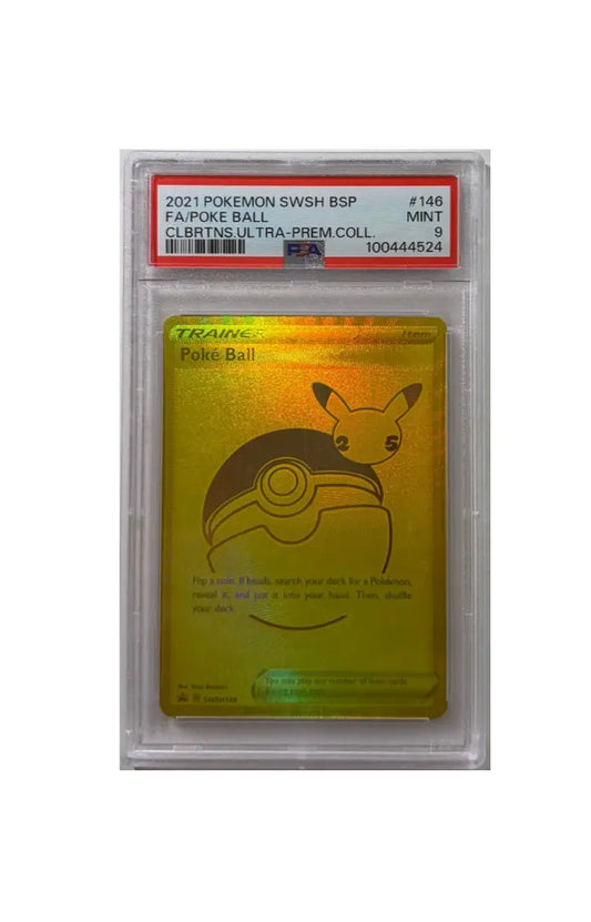 Poke Ball Gold PSA 9 #SWSH146 - Promo Celebrations Premium Collection - ENG Poke Collect