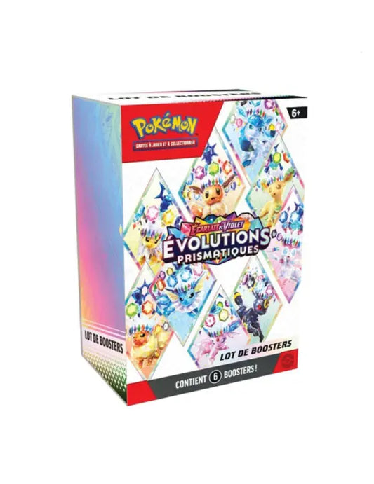 Bundle Pokémon  6 Boosters Evolution Prismatique (E&V, 8.5) Poke Collect