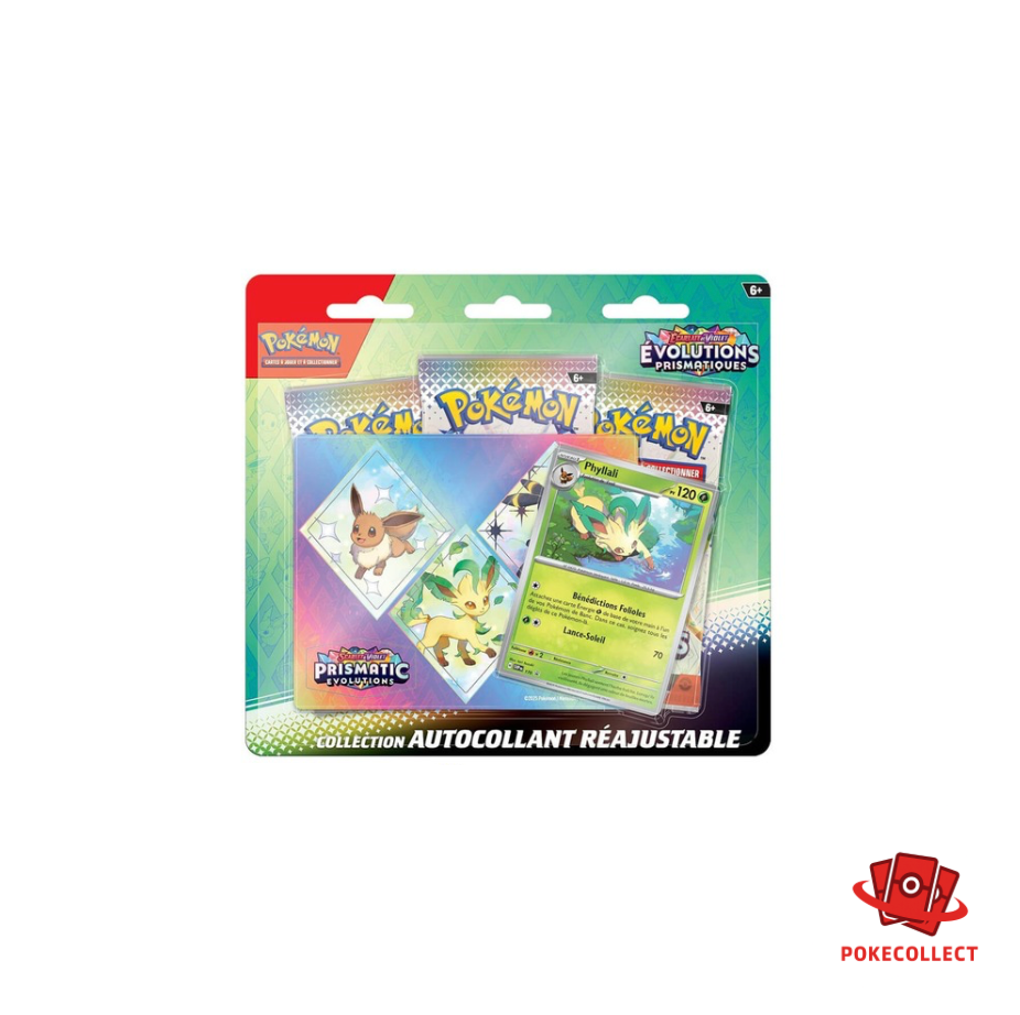 Tripack Phyllali Collection Autocollant Evolution Prismatique 8.5 Poke Collect